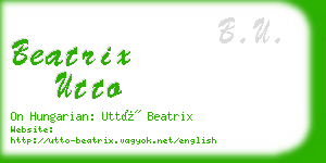 beatrix utto business card